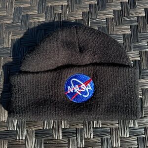 NASA Black Beanie Hat
